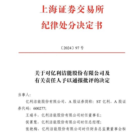 业绩预告盈利，实际亏超5亿！股价23连跌停，上交所通报批评