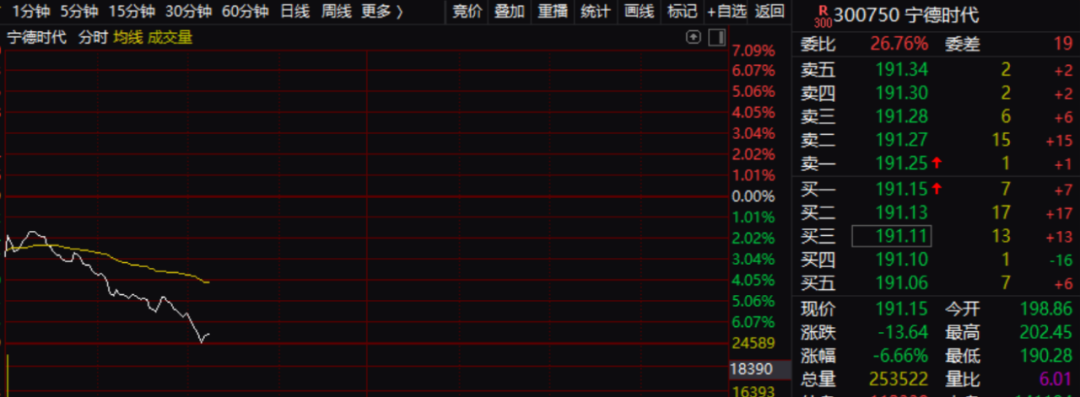 宁德时代突发下挫 报道称可能主要与美国议员无休止的制裁要求有关