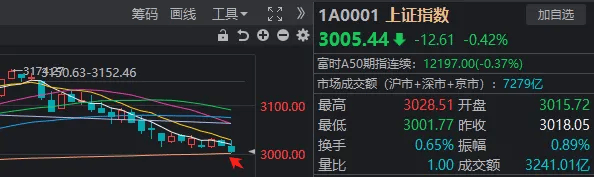 沪指险守3000点，悬着的心还在悬着  第1张