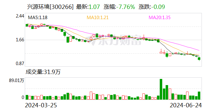 前东家新希望投资出手 兴源环境子公司有望获5亿元债权增资