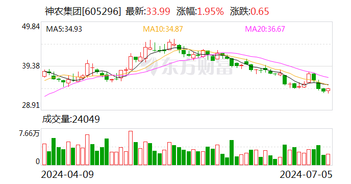 神农集团：6月生猪销售收入4.86亿元