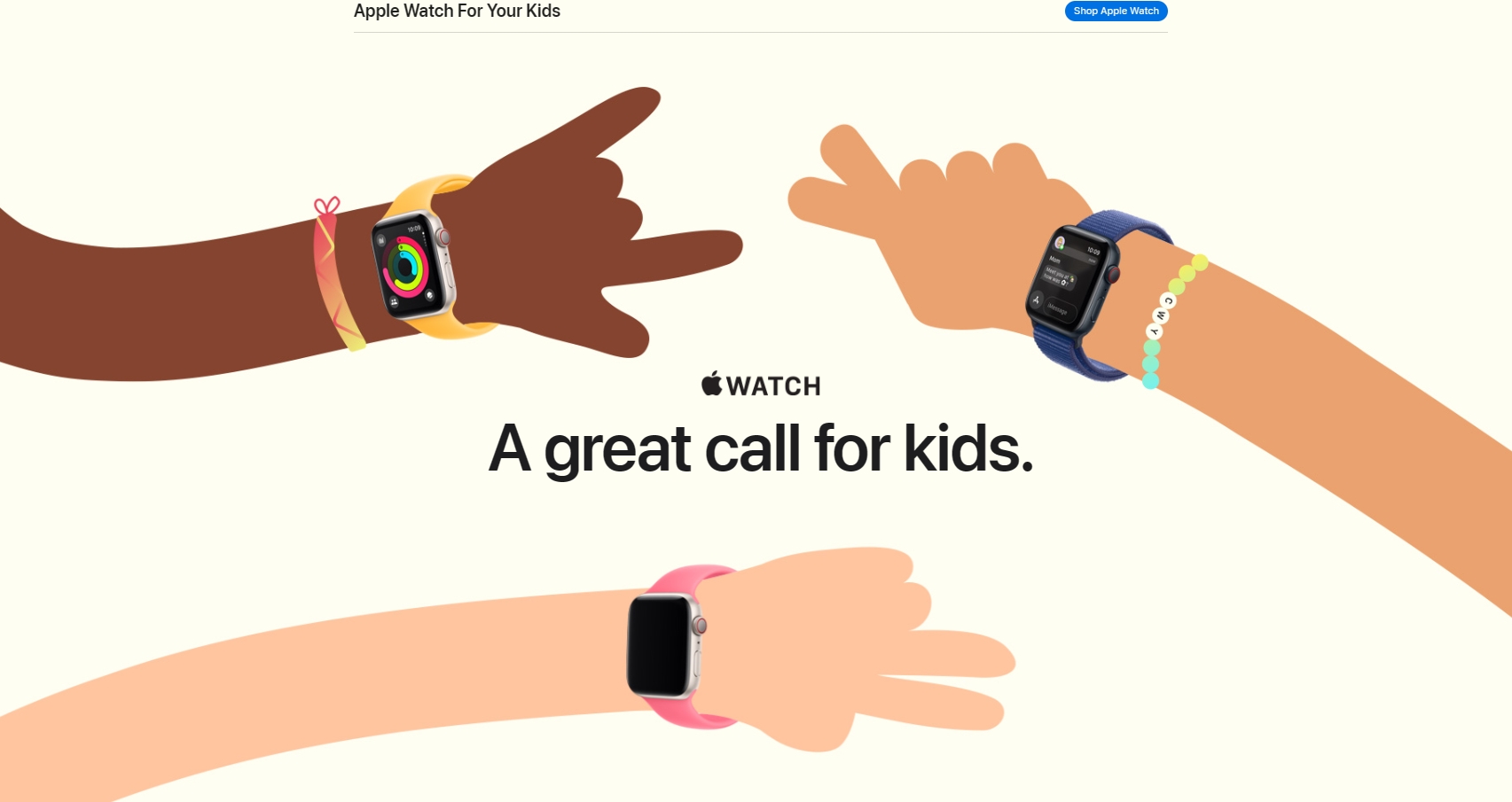 小孩太小不能带手机 苹果吆喝：Apple Watch考虑一下？