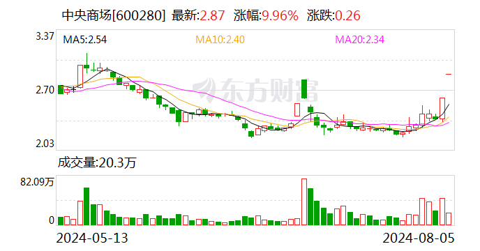 2连板中央商场：实控人股份全部处于质押冻结状态