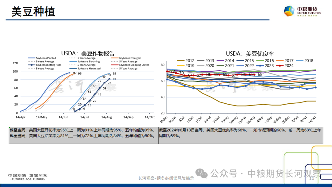 【长河报告】大豆、豆粕周度数据20240823：作物巡查结果偏好，美豆出口略有升温  第14张