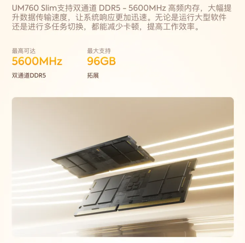 铭凡 UM760 Slim 迷你主机发布：AMD R5 7640HS 处理器、35dB 运行，1599 元起